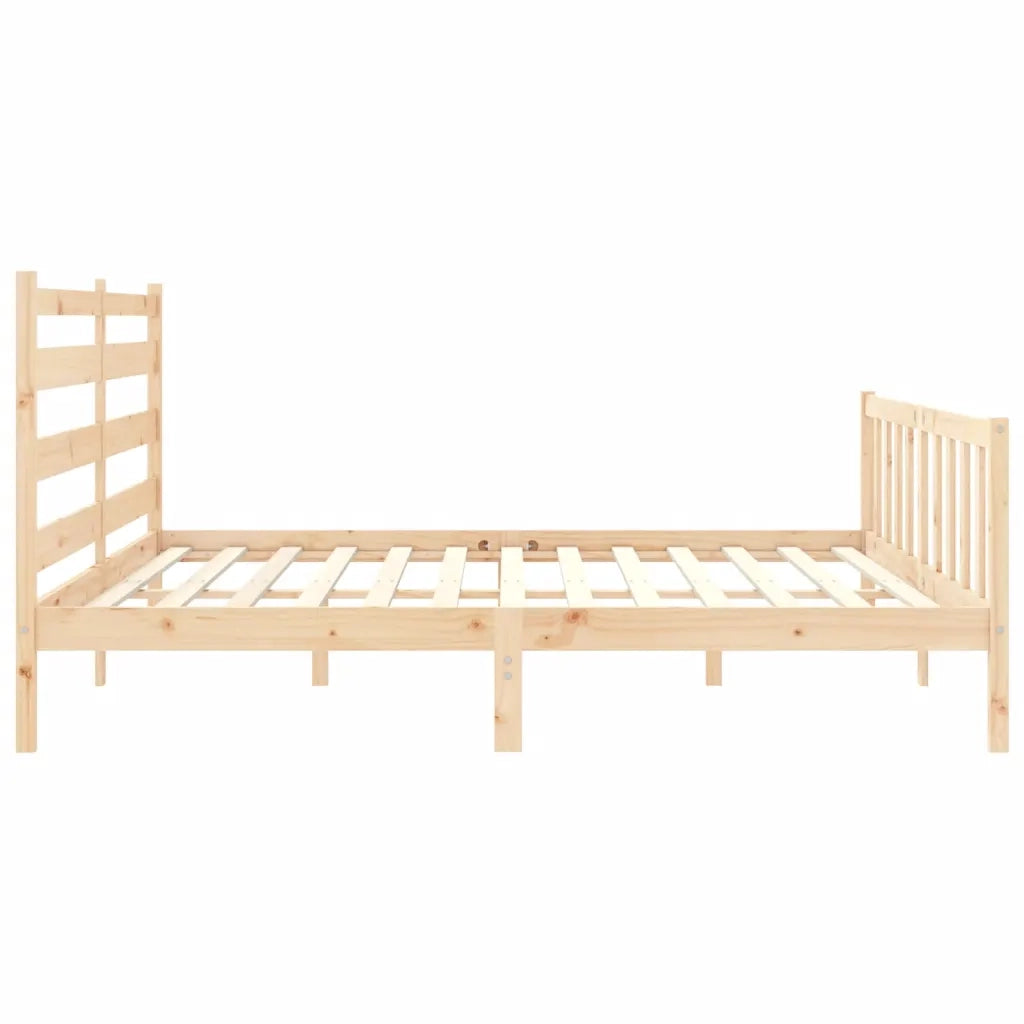 Giroletto senza Materasso-Struttura Letto 200x200 cm in Legno Massello di Pino 712628