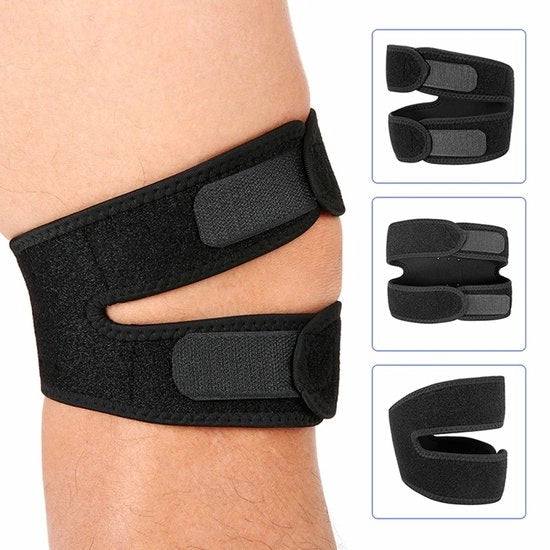 Knieband con effetto doppio, patella aperta, ginocchiello per esercizi sportivi