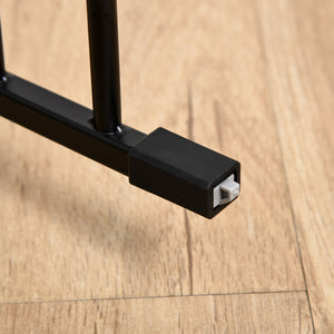 Cancellino per Cani Taglia Piccola e Media Pieghevole a 5 Pannelli 300x3x74,5 cm in Metallo e Plastica Nero