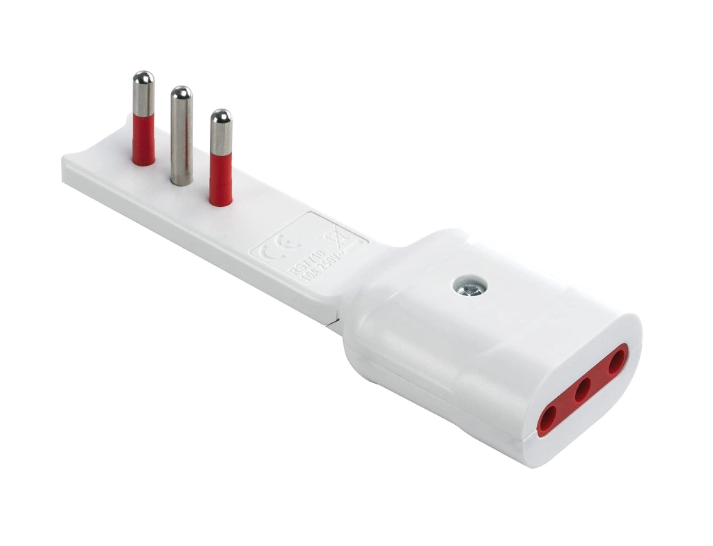 Adattatore Ultrapiatto Serie Spina e Presa 2P + T 10A Rosi Emilia Flat