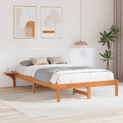 Struttura del letto Marrone cerato 135 x 190 cm Pino massello 873198
