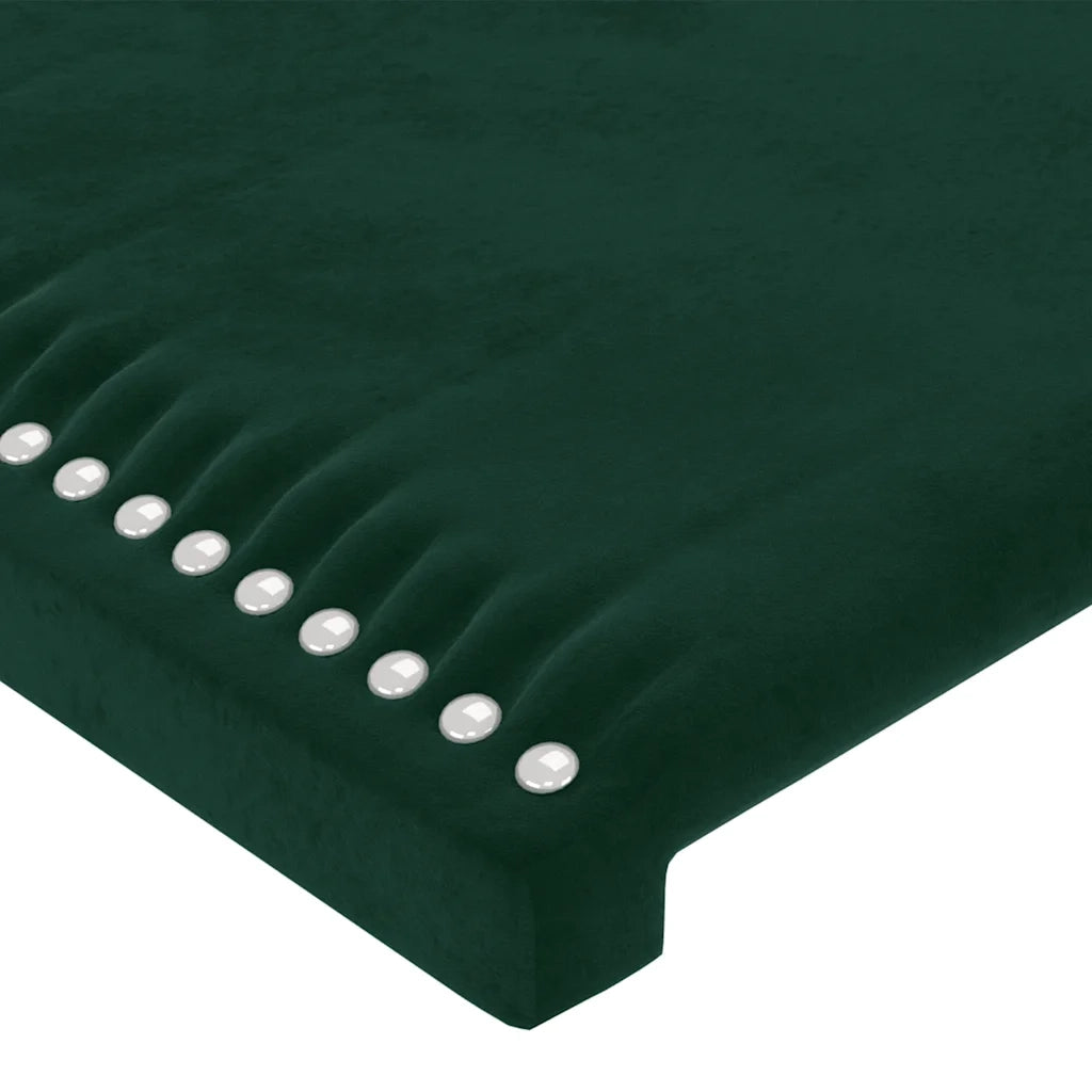 Testiera | Testata a LED Verde Scuro 103x16x118/128 cm in Velluto