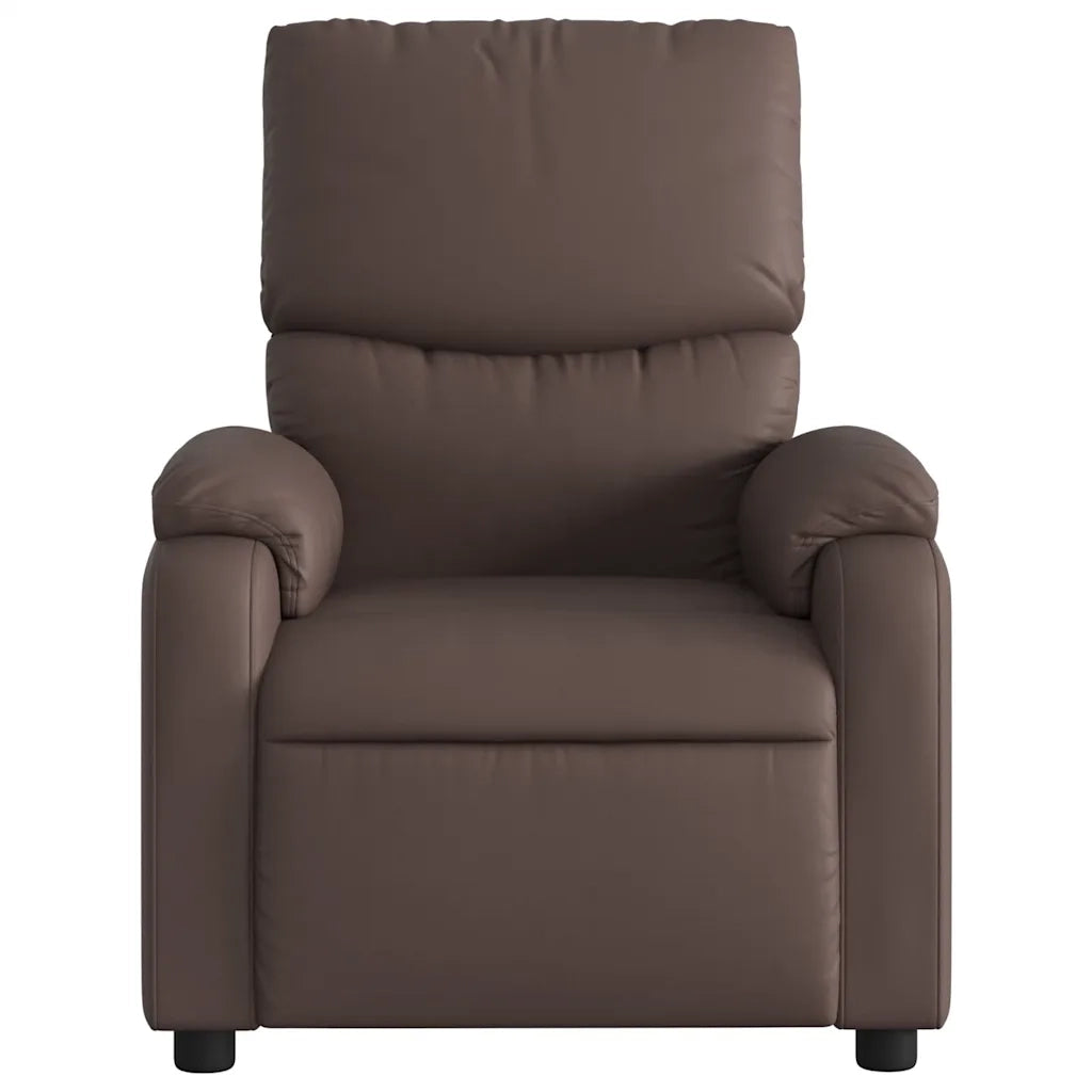 Poltrona Massaggiante | Sedia Relax Elettrica Marrone in Similpelle