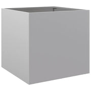 Fioriera | Cassetta per fiori | Vaso Argento 49x47x46 cm in Acciaio Zincato