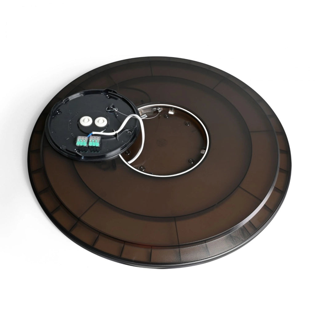 Plafoniera LED rotonda nera 50cm CCT 44W IP54 Videx