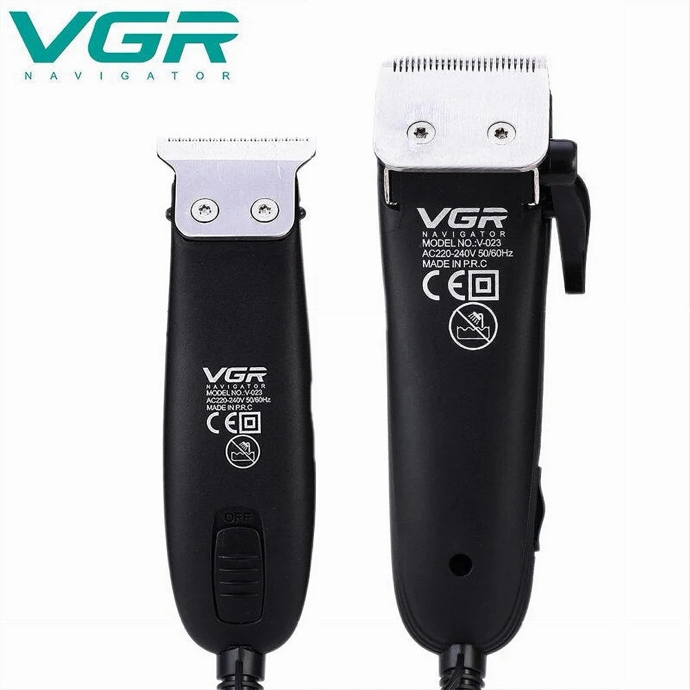 Trade Shop - Kit A 2 Rasoi Combinato Tagliacapelli Barba Trimmer Professionale Con Filo V-023 -