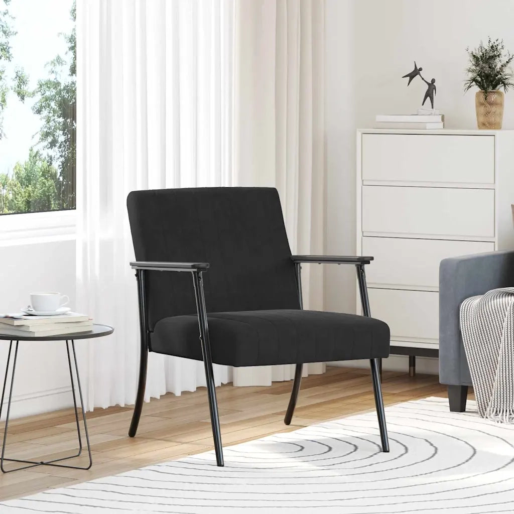 Divano Sedia-Poltrona-Poltroncina Nero Velluto 793590