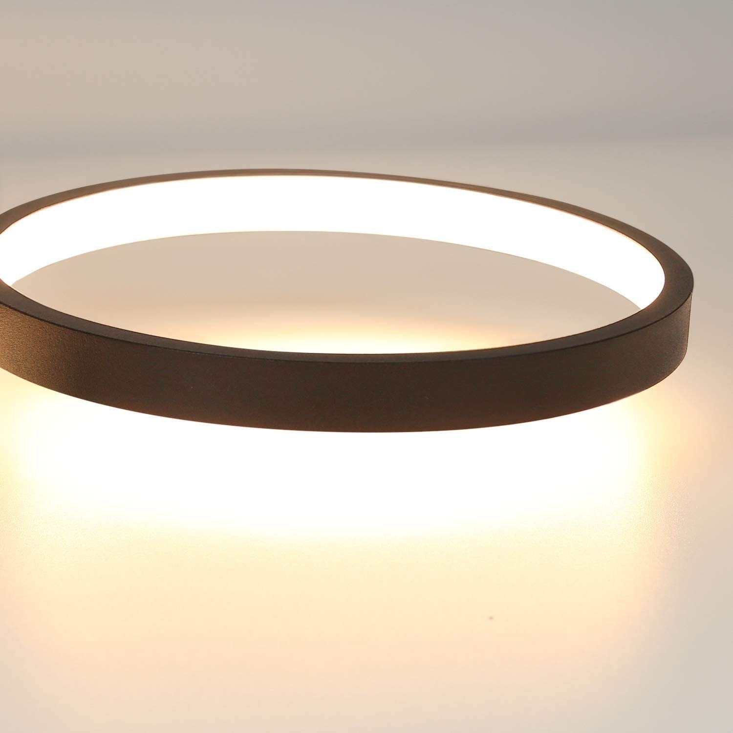 ZMH Lampada da soffitto LED moderna 4 anelli fiamma telecomando per soggiorno