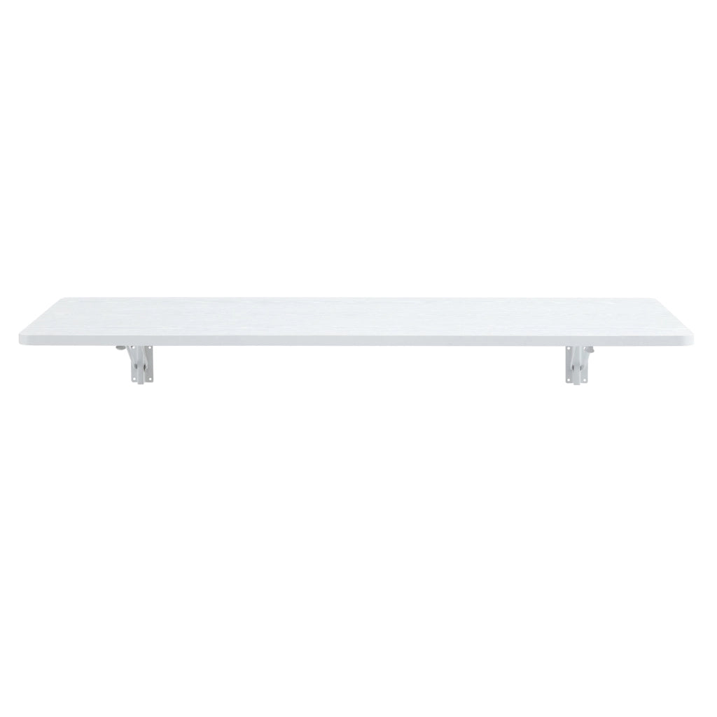 Scrivania pieghevole multifunzionale da parete in MDF bianco per casa, cucina e ufficio 126,5 × 66 × 9,5 cm