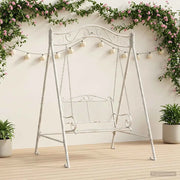 Telaio per Altalena Bianco Antico 113 x 121,5 x 168 cm Acciaio