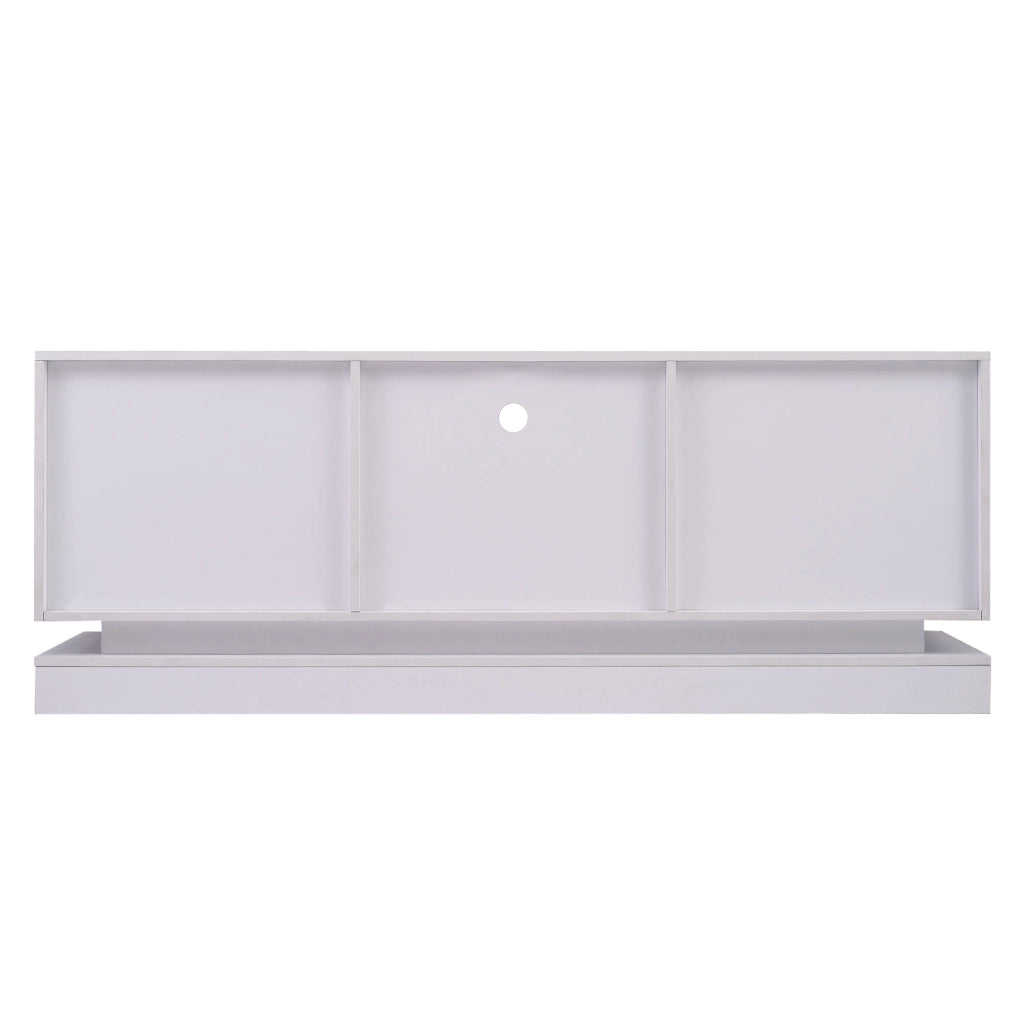 Mobile TV con 2 Ante; 2 Vani; Ripiano in Vetro Regolabile e USB per Soggiorno; 160 × 38.5 × 60 cm