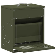 Mangiatore a Pedale per Pollo Verde oliva 33 x 42 x 40 cm CFW4076840