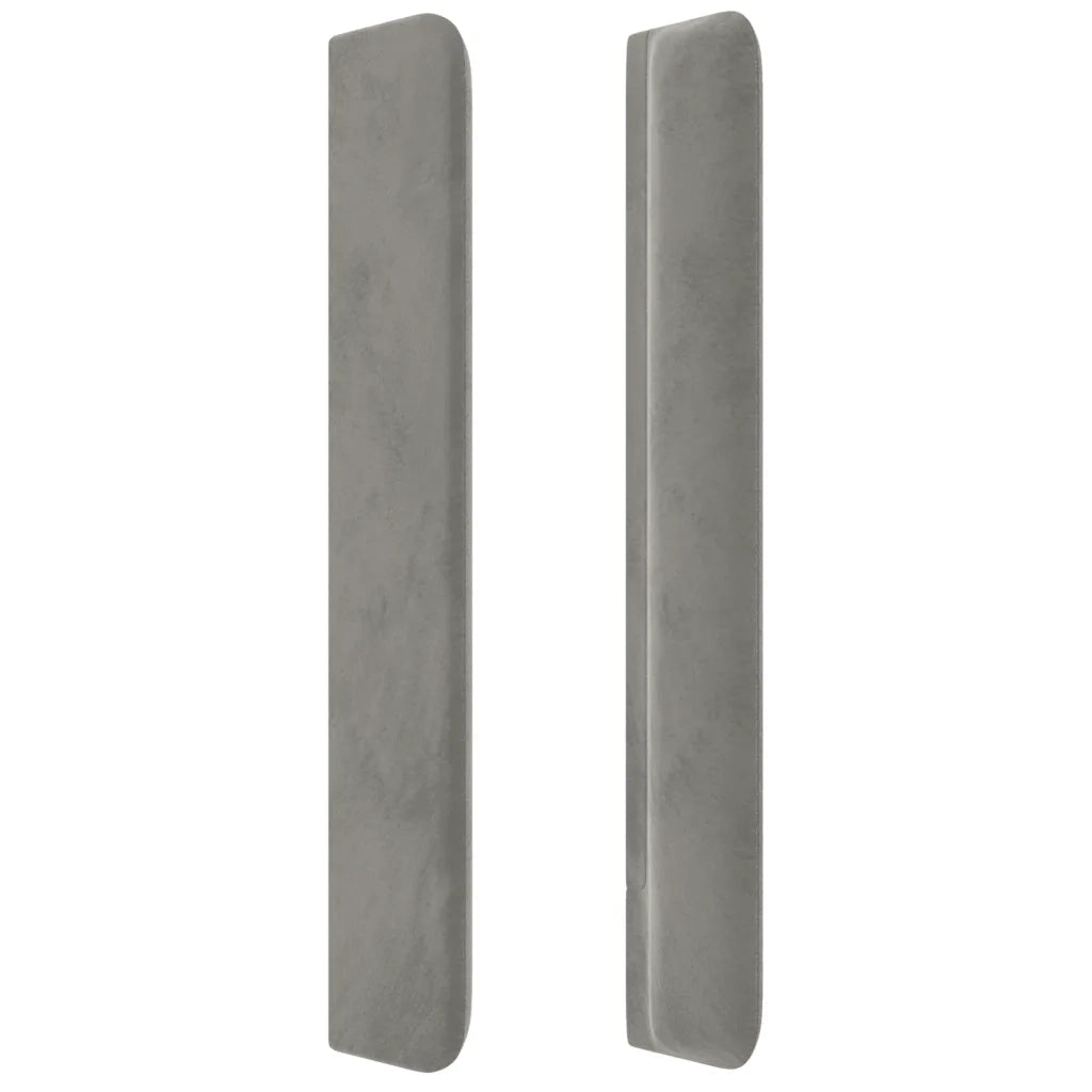 Testiera ad Orecchio Grigio Chiaro 103x16x118/128 cm in Velluto cod mxl 51065