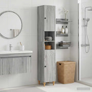 Armadio da Bagno con Ripiano Aperto ALKMAAR Sonoma grigio 896161