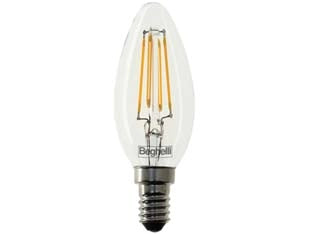 LAMPADA FILO LED OLIVA ZAFIRO E14- - 6W - 2700  °K calda - 810 lm - 35x98h - 5 blister BEGHELLI