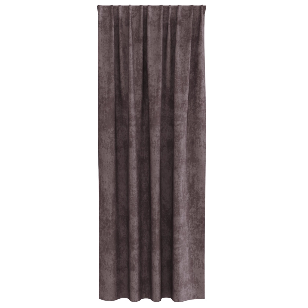 Tende in velluto 2 pcs con occhielli Marrone 245x140 cm