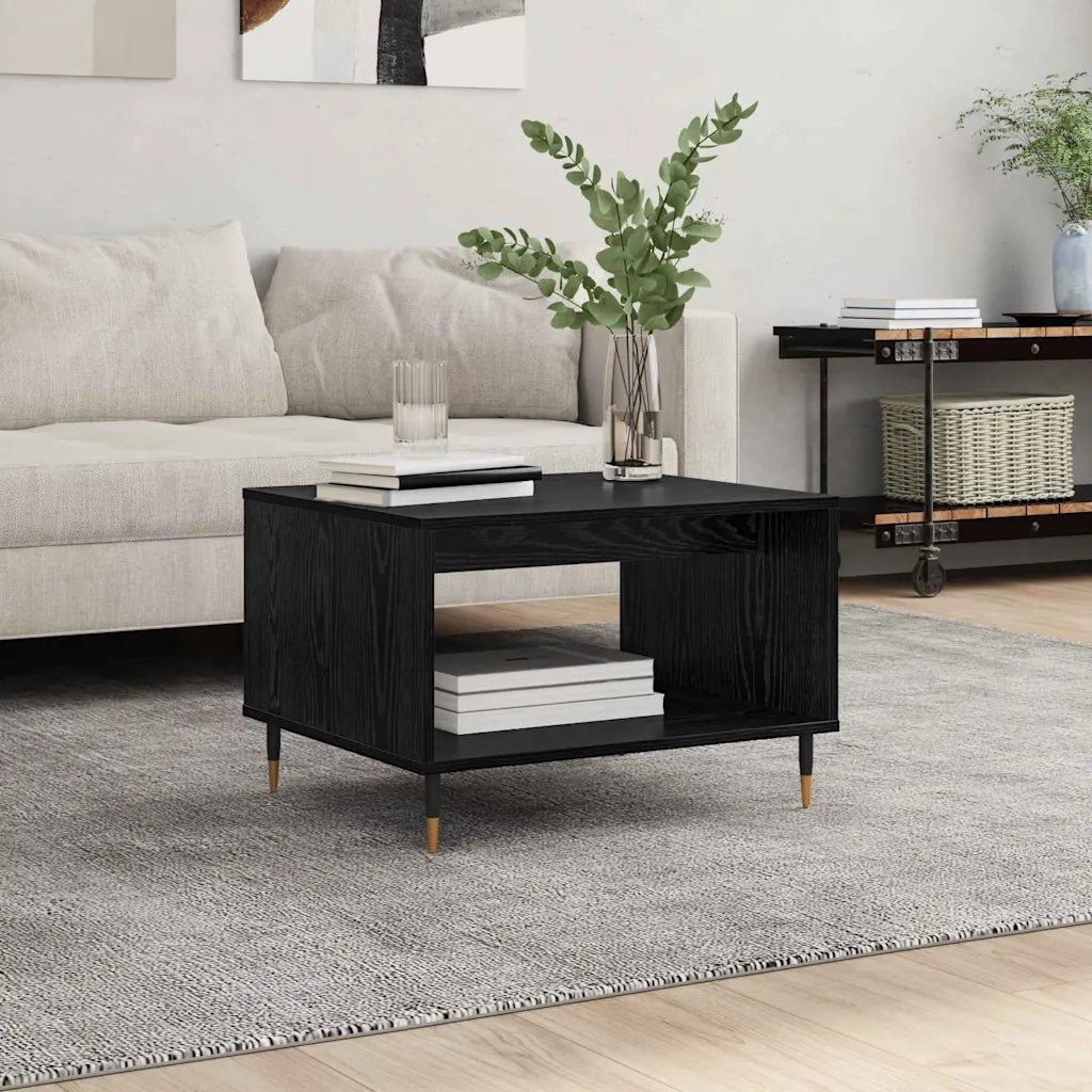 Tavolino da salotto Rovere nero 60 x 50 x 40 cm 879608
