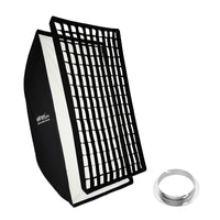 Essential Softbox 80x120cm con adattatore per Elinchrom 15,2, girevole a 360°, facile da montare, griglia inclusa, adattatore Bowens, per fotografia prodotti e persone