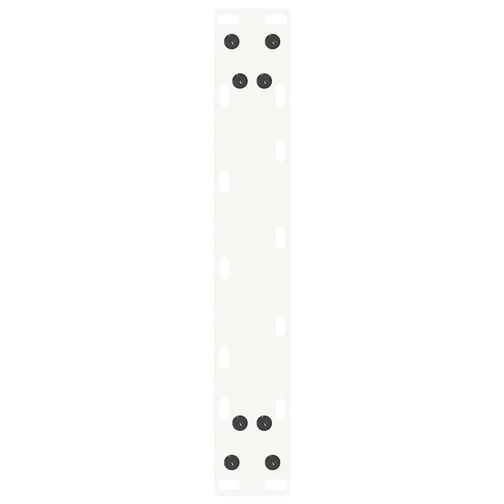Set di 2 gambe per tavolo consolle a forma di U 38 x 72 cm con piedini regolabili stile moderno acciaio bianco 02_0057413