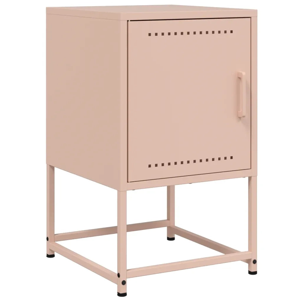 Comodino-Tavolino da notte Rosa 36x39x60,5 cm in Acciaio 515884