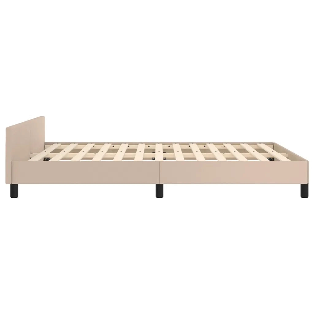 Giroletto con Testiera Cappuccino 140x190 cm in Similpelle