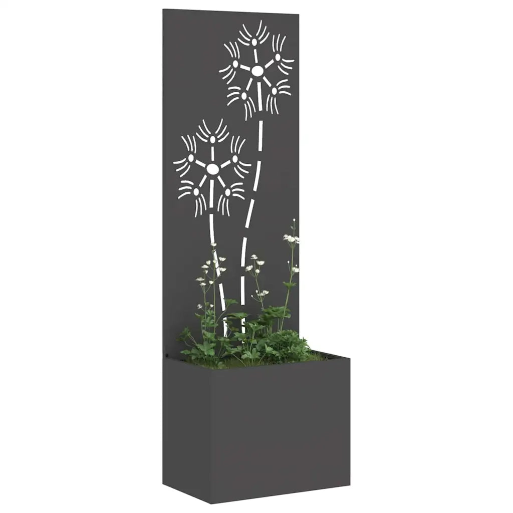 Schermo per privacy in giardino Floreale Nero 50 x 32 x 150 cm 876434