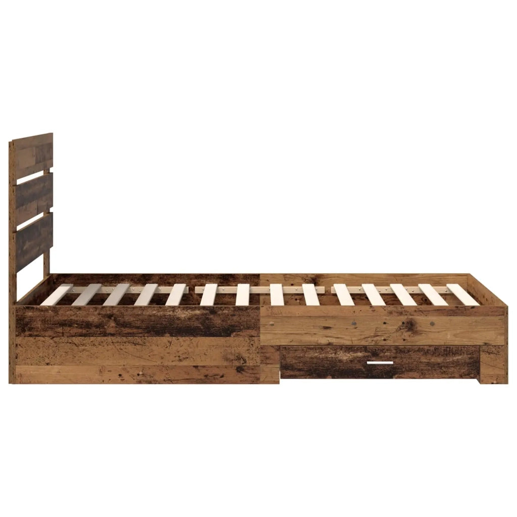 Struttura del letto Legno vecchio 90 x 200 cm Legno multistrato 3412018
