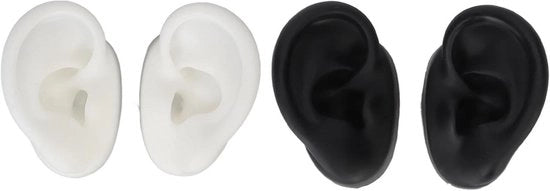 Set di Modelli di Orecchini in Silicone | Modelli Flessibili per Orecchini | Accessori per Orecchini Decorativi | Strumento di Apprendimento per Acupressione | Nero e Grigio | Set di 2 Paia
