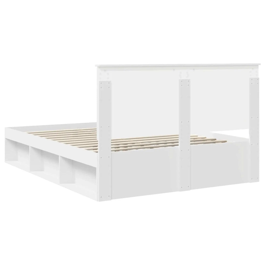 Struttura del letto Bianco 150 x 200 cm Pino massello 3410992