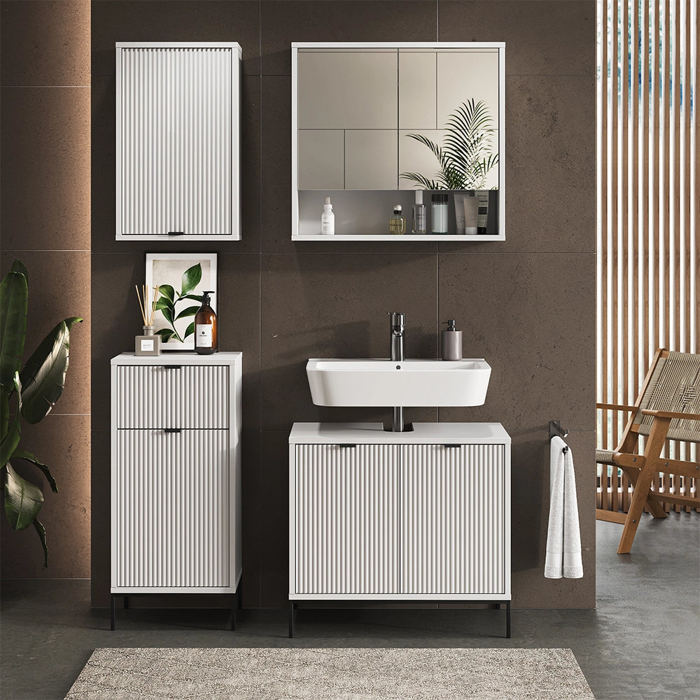 Vicco Bagno Bianco 40 x 65 cm con una porta