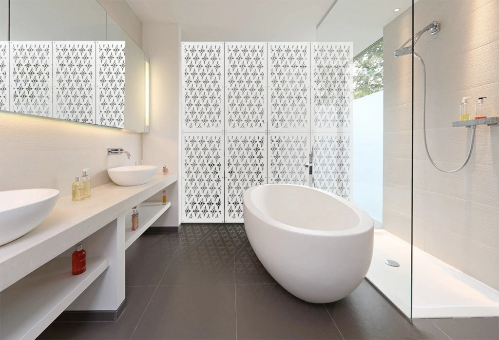 ZED - Pannello in PVC traforato - Parasole Colore: bianco, Misura: 73x148 cm