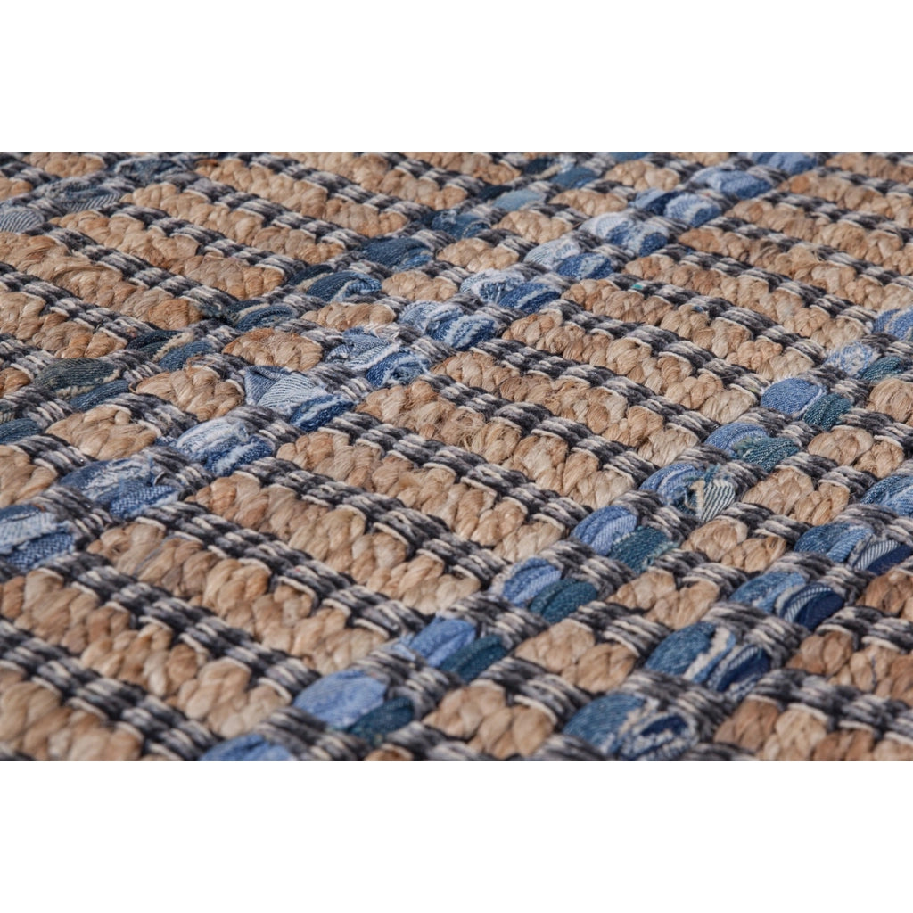 Tappeto Sienna in Juta e Cotone Blu 120x170 cm