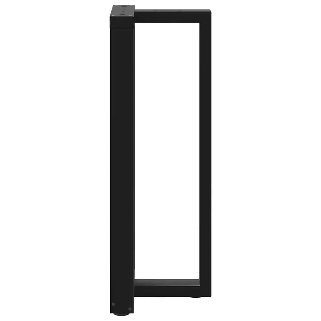 Gambe per tavolo da bar a forma di T 2 pz nere 40x35x(100-101) cm in acciaio 4013084