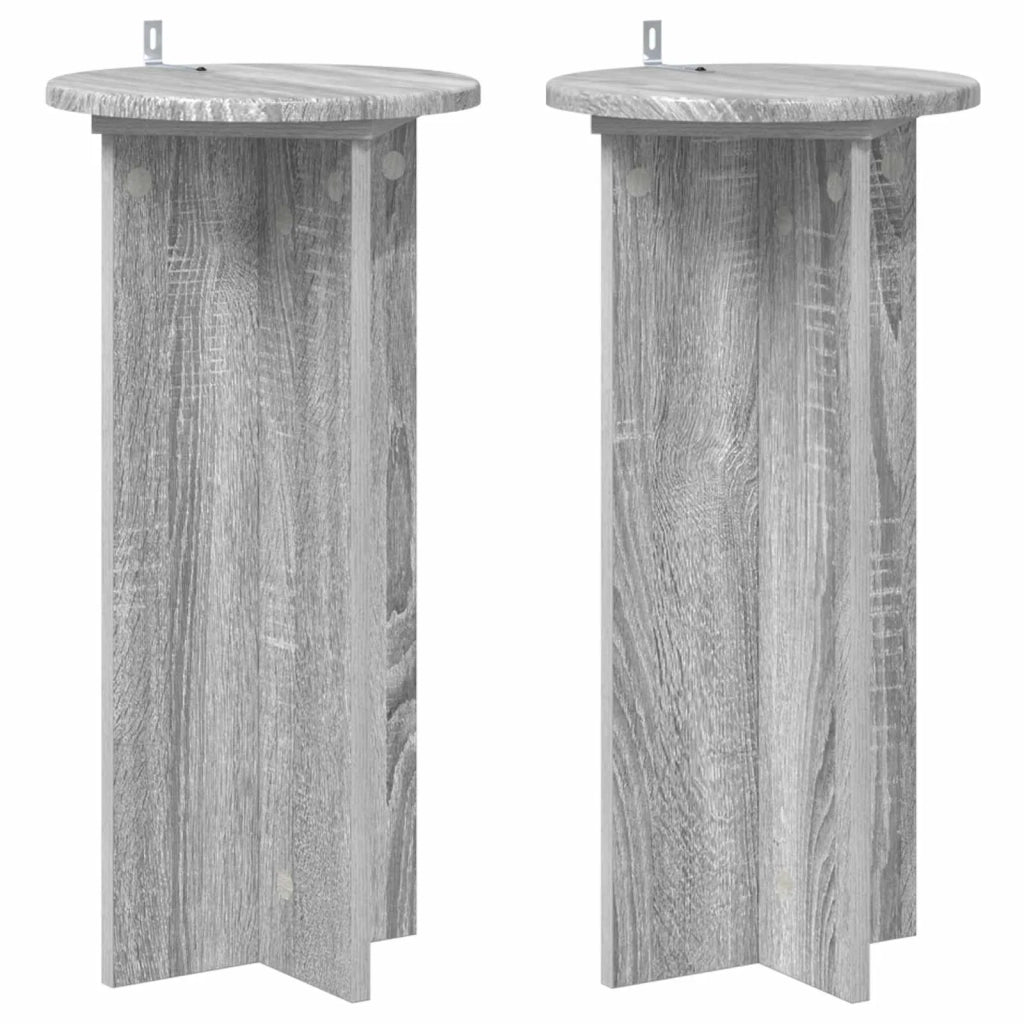 Supporto per piante 2 pcs Grigio Sonoma 29,5 x 29,5 x 60 cm 899723