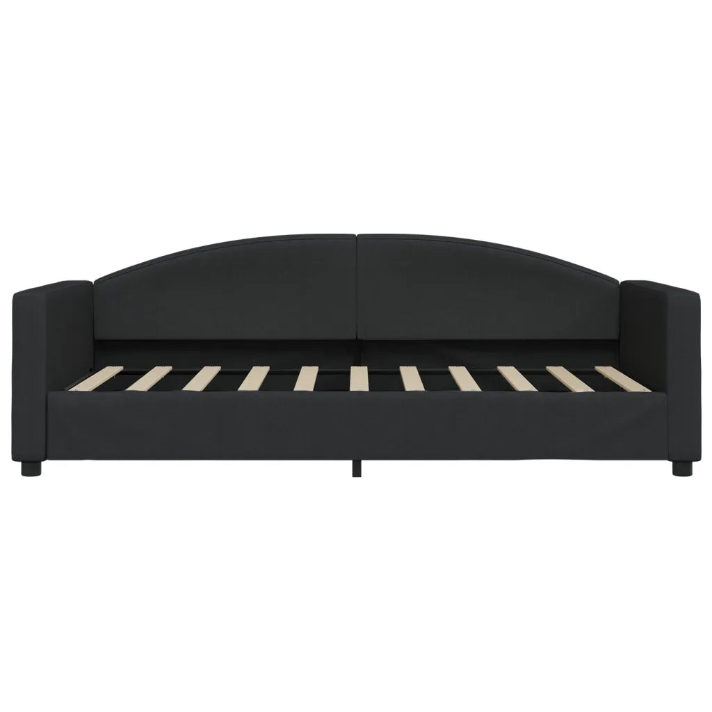 Divano Letto Estraibile con Cassetti-Sofa Letto-Daybed Nero 90x190 cm in Tessuto 567995