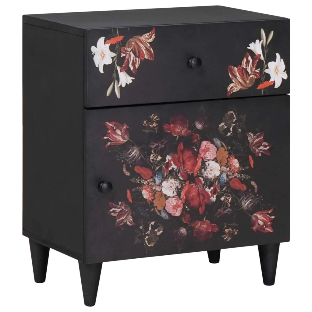 Comodino Multicolore 50 x 33 x 60 cm Legno di mango massello