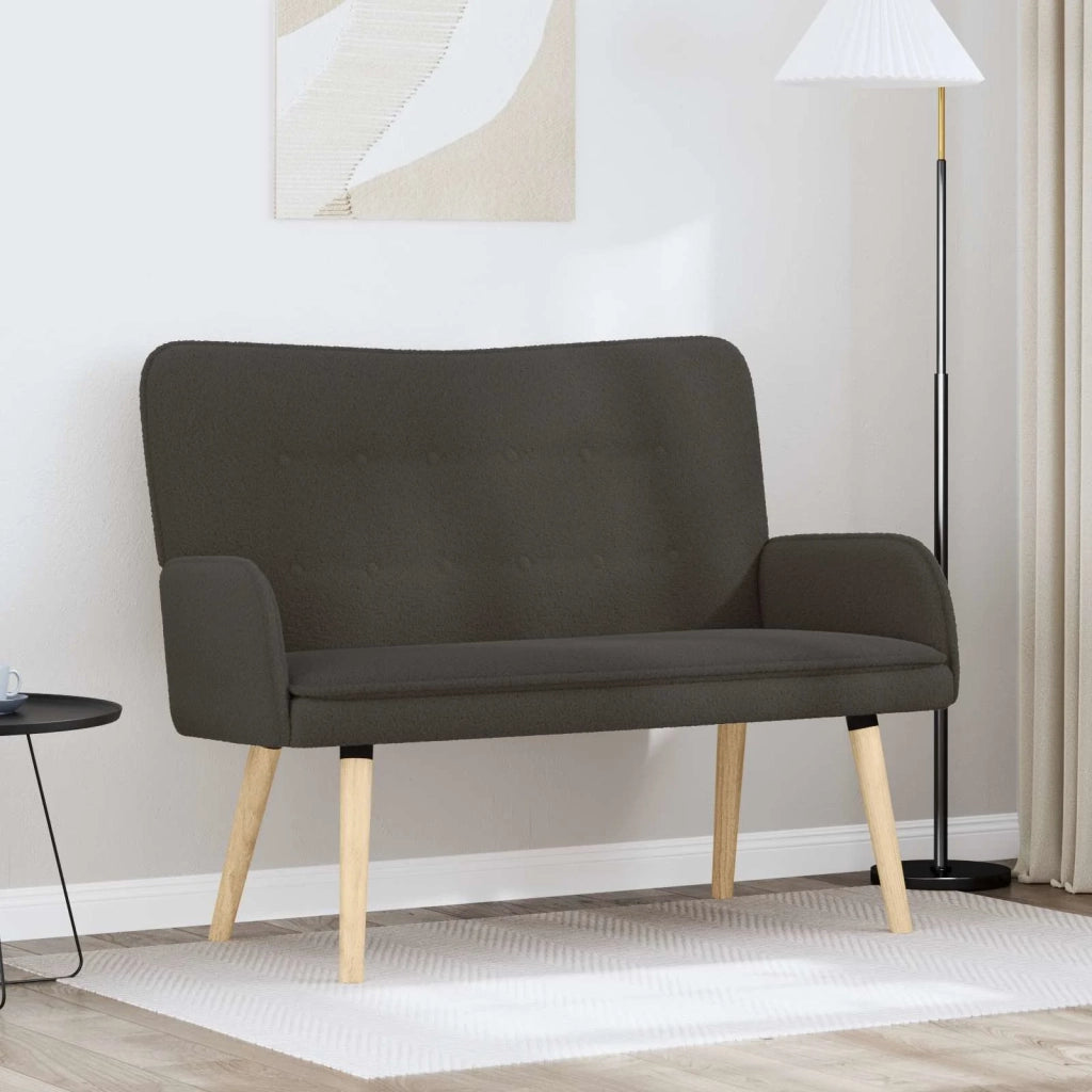 Divano a 2 Posti Grigio Scuro 115 x 61 x 87 cm Bouclé 42028926