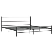 Giroletto-Struttura Letto Nero in Metallo 180x200 cm 323286