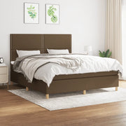 Giroletto a Molle con Materasso Marrone Scuro 180x200cm Tessuto 3142276