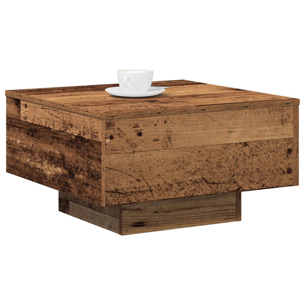 Tavolo da caffÃ¨ , Legno antico, 55x55x31 cm, Legno ingegnerizzato
