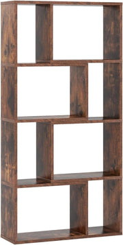 Libreria con 8 scomparti, scaffale divisorio 60 x 20 x 120 cm, scaffale in legno con 2 dispositivi di protezione antiribaltamento, scaffale a cubi per soggiorno e cameretta per bambini