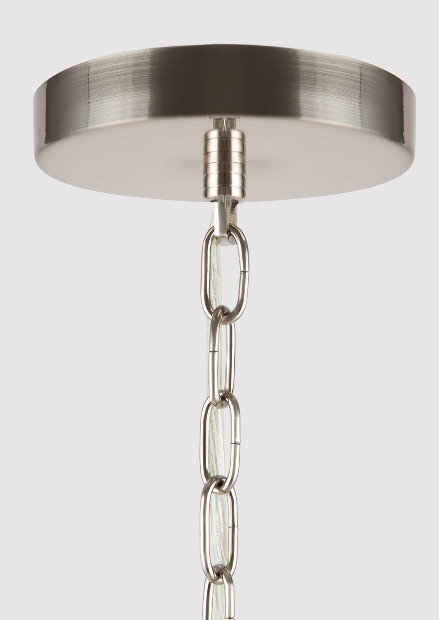 Lampadario Neoclassic in Metallo e Vetro Alicante Nickel