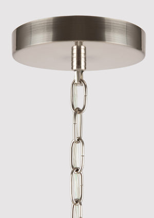 Lampadario Neoclassic in Metallo e Vetro Alicante Nickel