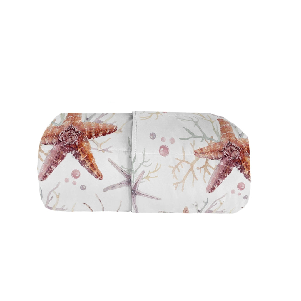 Trapuntino Double Face Estivo Singolo in Microfibra 100 gr con Stampa Starfish Basic
