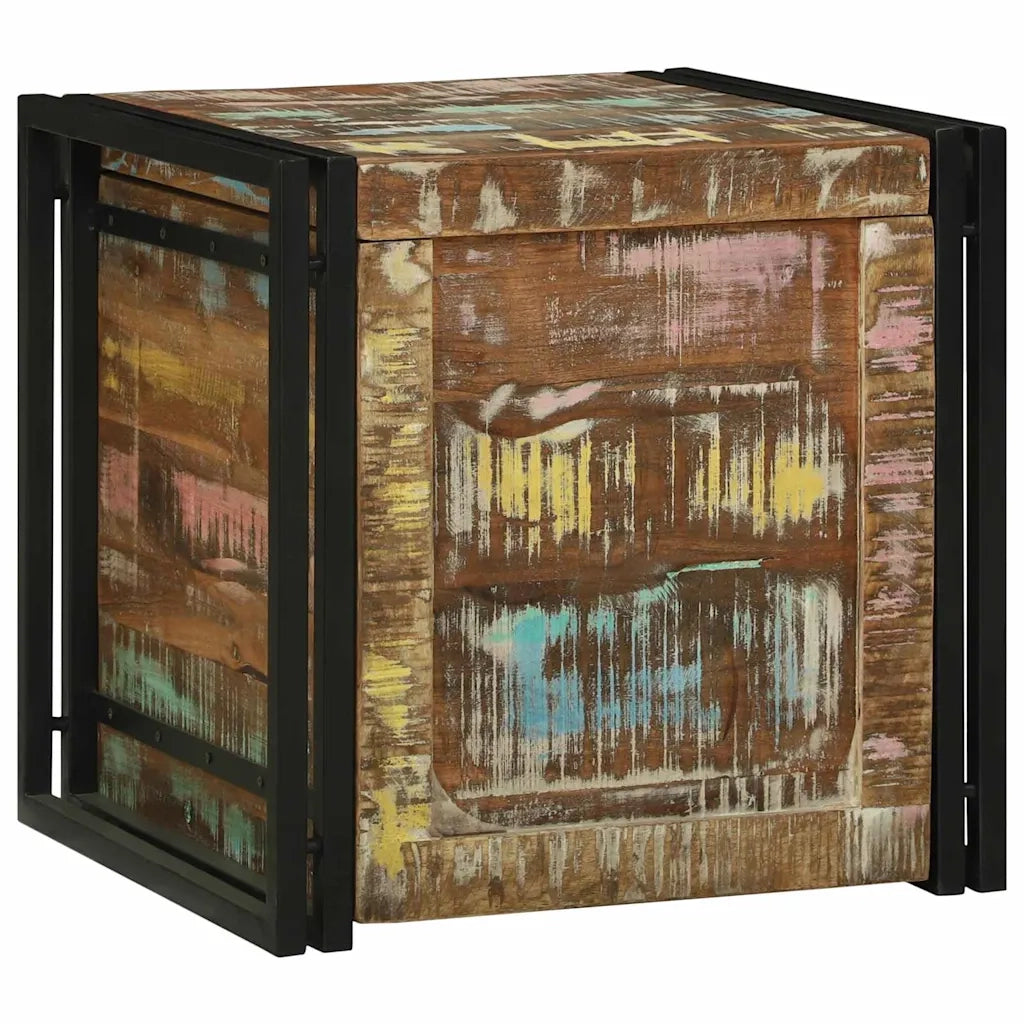 Scatola di Stoccaggio 50 x 50 x 50 cm Legno Recuperato Massello 4016743
