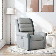 Divano Sedia-Poltrona Reclinabile in Tessuto Grigio Chiaro 610884