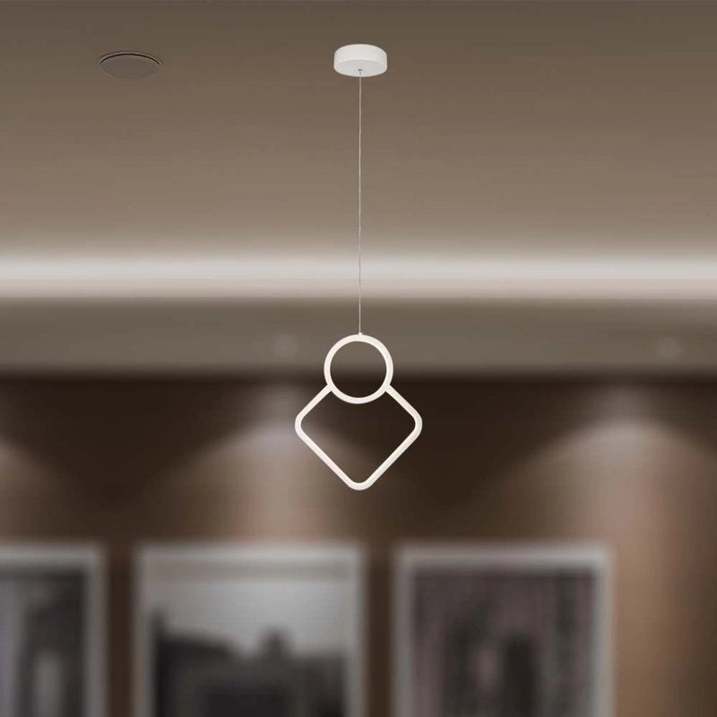 Lampadario LED a Sospensione 12W dal Design Moderno 28*196cm Colore Bianco 4000K SKU-15338
