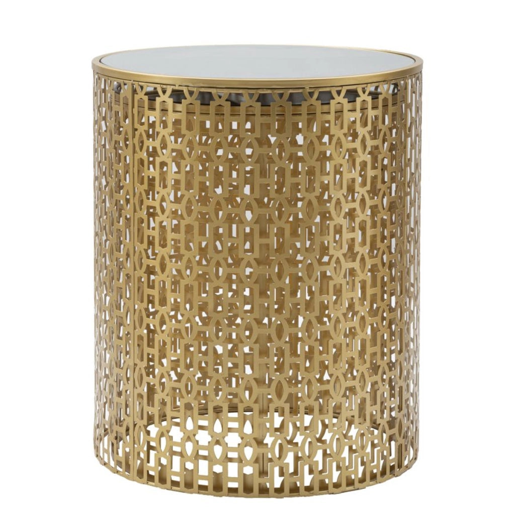 Tavolino VKH540, Oro, Metallo, 41x41x50 cm