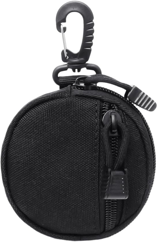 Portafoglio compatto - Orecchino per chiavi - Mini tasca - Impermeabile - Poliestere - 10 x 10 x 2,5 cm - Tasca per portachiavi