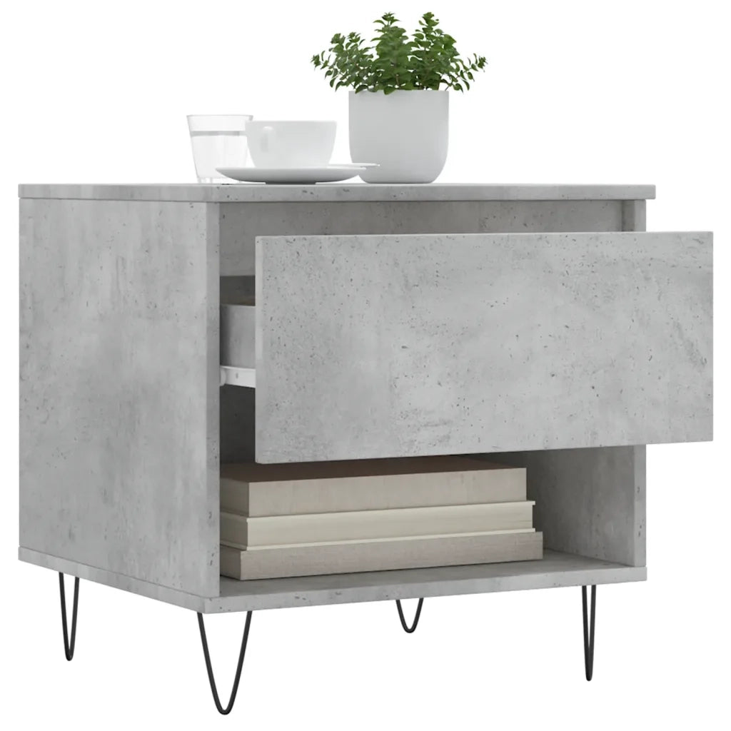 Tavolino da Salotto Grigio Cemento 50x46x50cm Legno Multistrato 830916